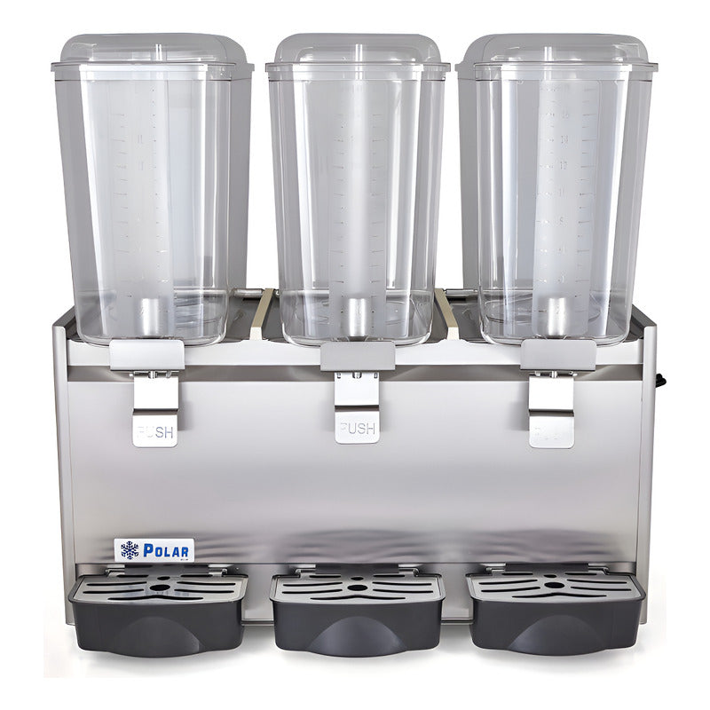 Despachador Bebidas Polar Db-18x3 Acero Inox 3 Tazones 18 L Blanco