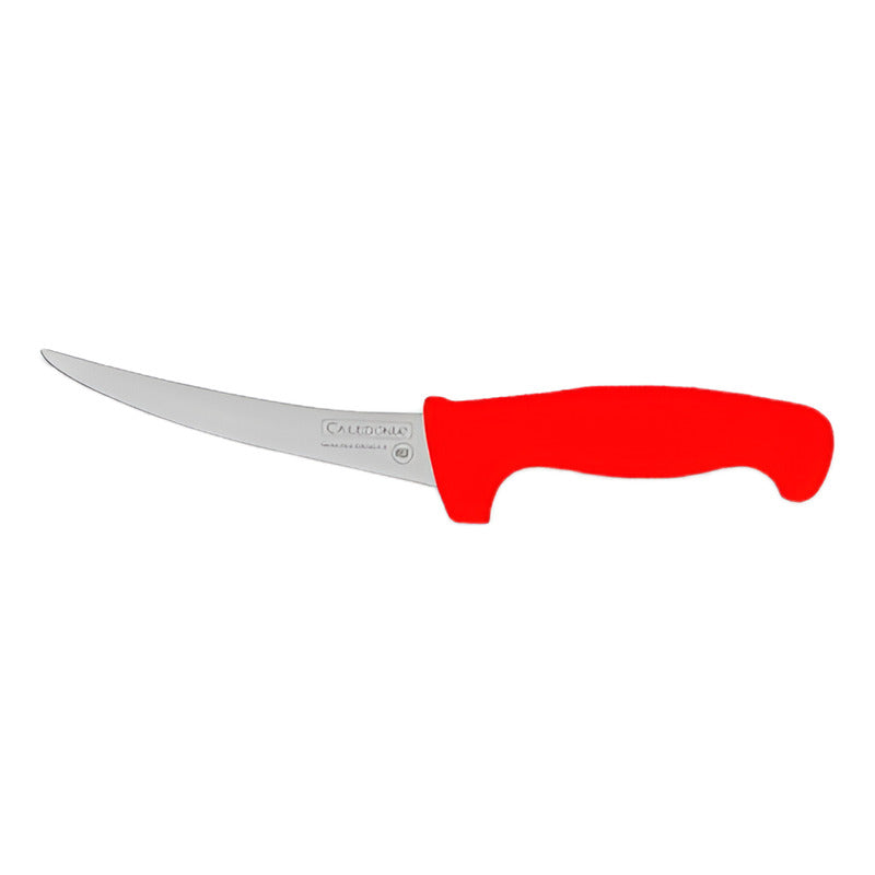 Cuchillo Deshuesador 6 Pul. Curvo Caledonia Cadec-6r  Rojo