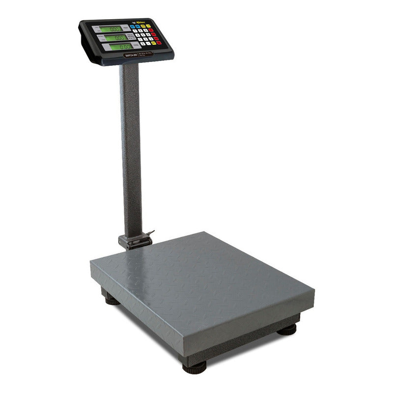 Báscula Comercial Digital Rhino Bapca 200kg 50 cm X 50 cm Negro