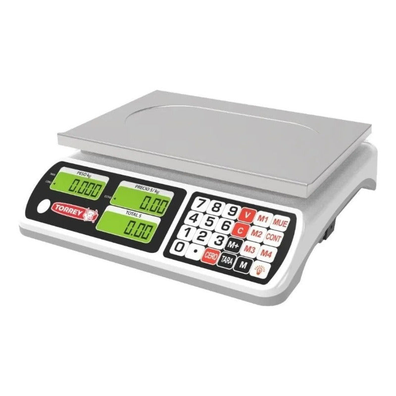Bascula Digital Comercial Industrial Torrey Sxe-40 Peso Máximo Soportado 40 Kg Precisión De 5 Gramos Batería Recargable