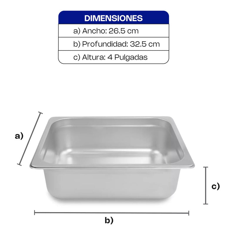 Inserto Medio De Acero Inoxidable Caledonia Inam-4 Gris
