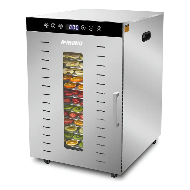 Deshidratador De Alimentos Rhino Desali-16 Bandejas 1350w Gris