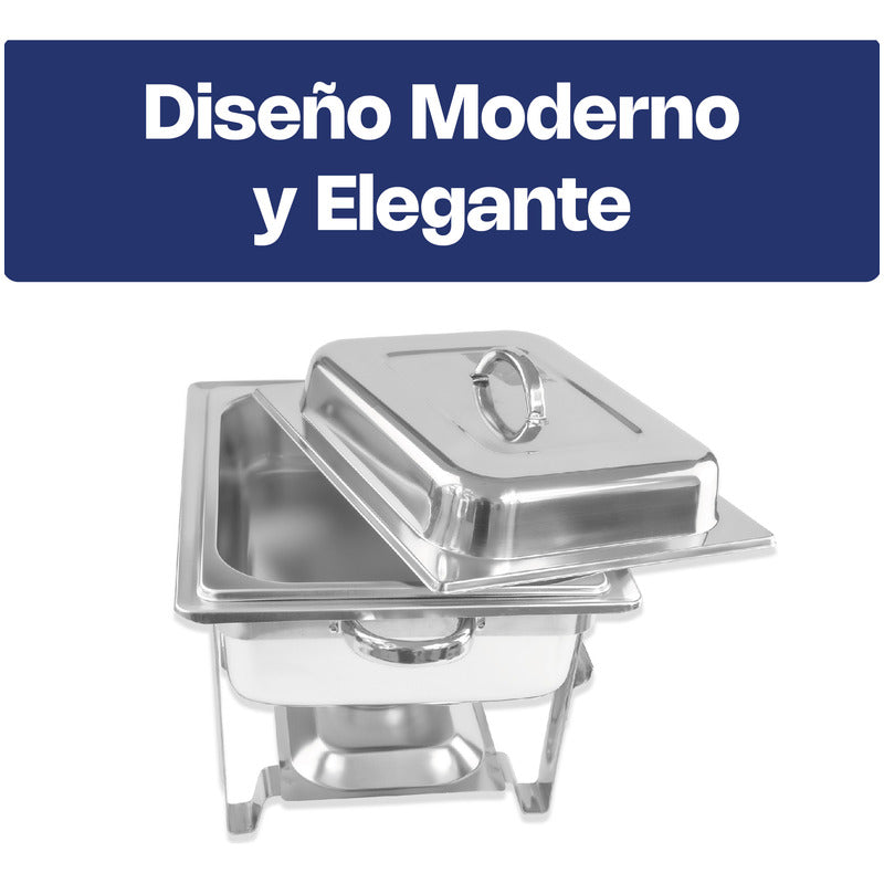 Chafer Rectangular Medio Caledonia Acero Inox Cheme-4