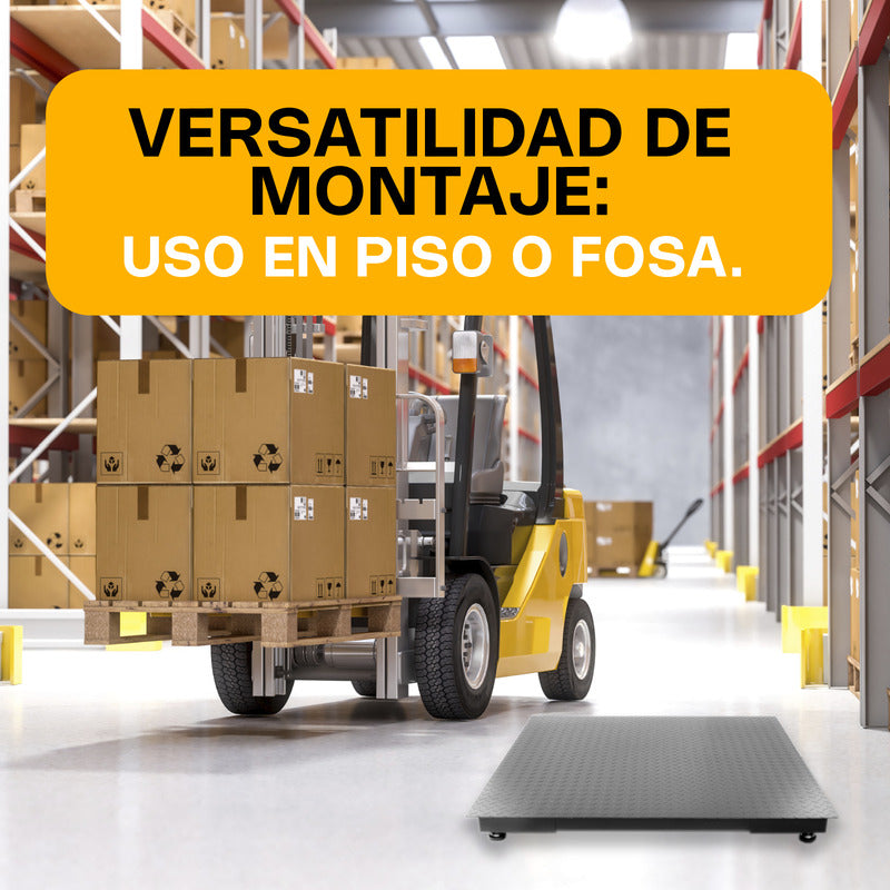 Báscula De Plataforma Plaba-12 De 3000 Kg 120 X 120 Cm