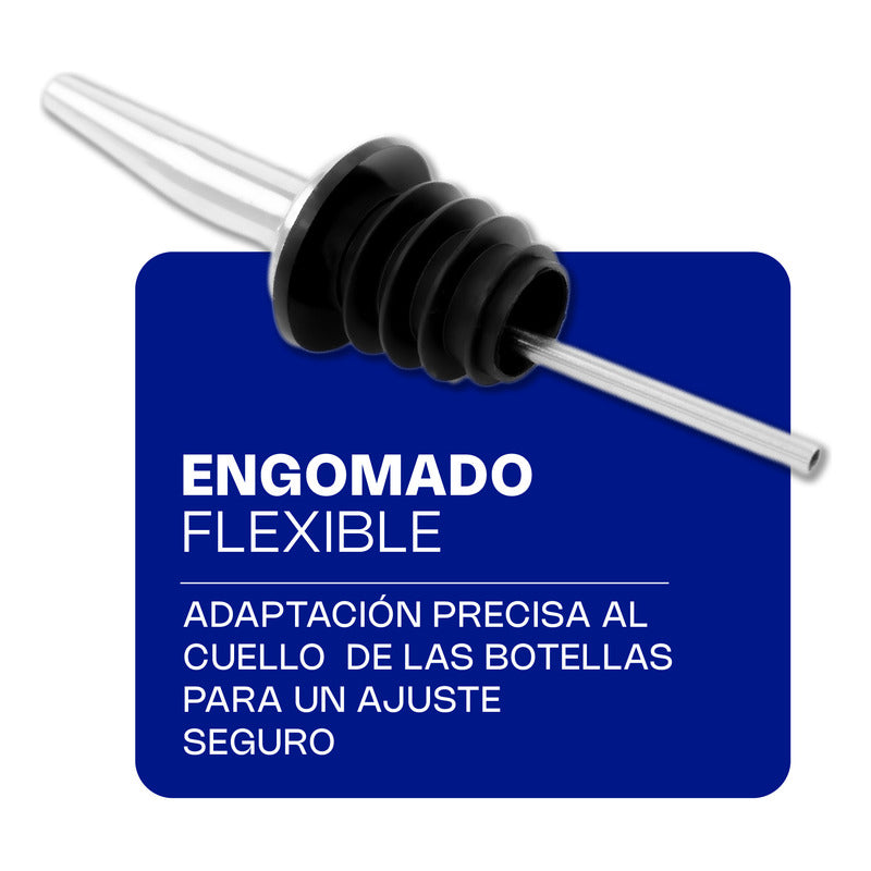Dosificador Botellas Boquilla De Acero Inoxidable Caledonia Negro