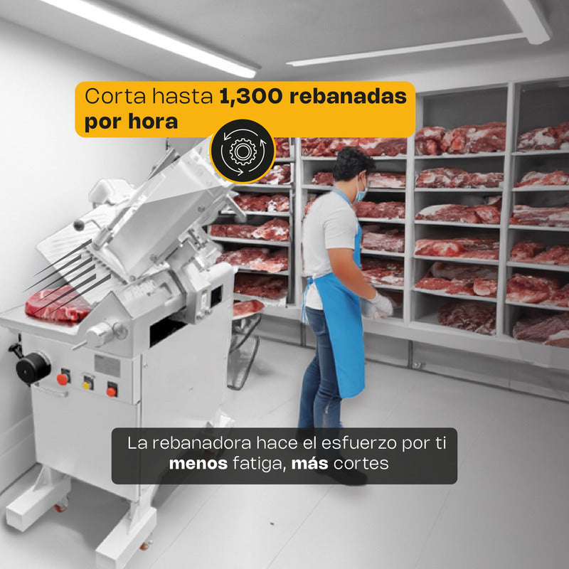 Rebanadora Automática Rhino Rebac363 Carnicera Semicongelada Gris