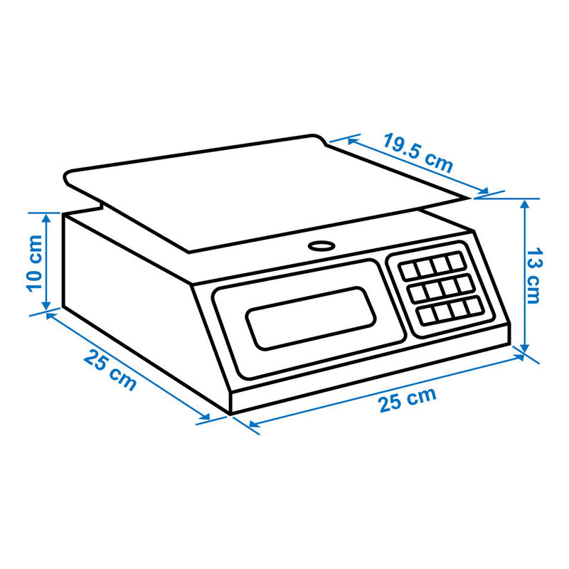 Bascula Digital Gramera Torrey Leq-6 Kg Porcionadora Usb Color Gris