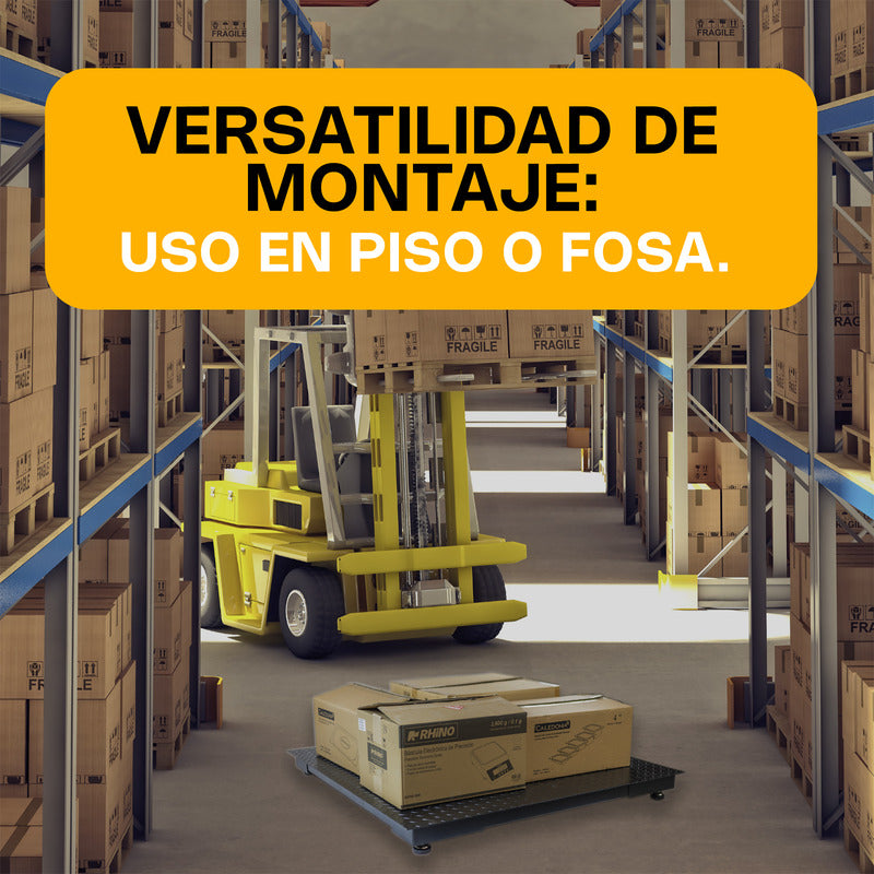 Báscula De Plataforma Plaba-9 De 1000 Kg 90 X 90 Cm Gris