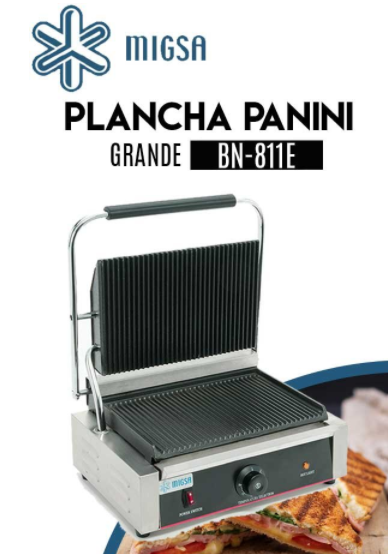 PLANCHA PANINI ELECTRICA GRANDE MARCA MIGSA